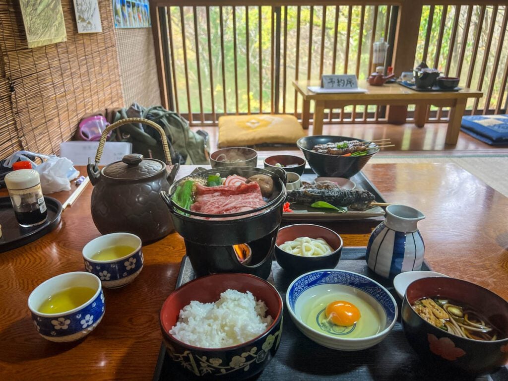 Shirakawago farmhouse lunch