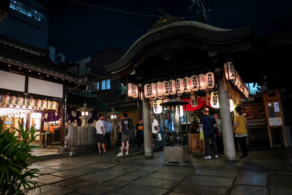 Osaka shrine at night Japan