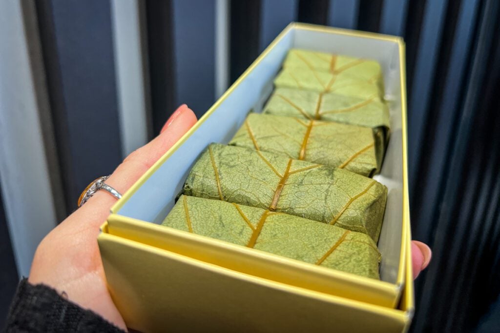 Lotus leaf sushi Nara Japan