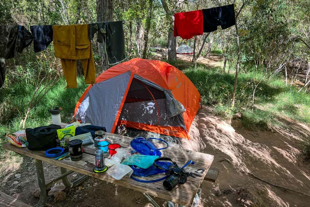 Havasu Falls campground Havasupai Arizona