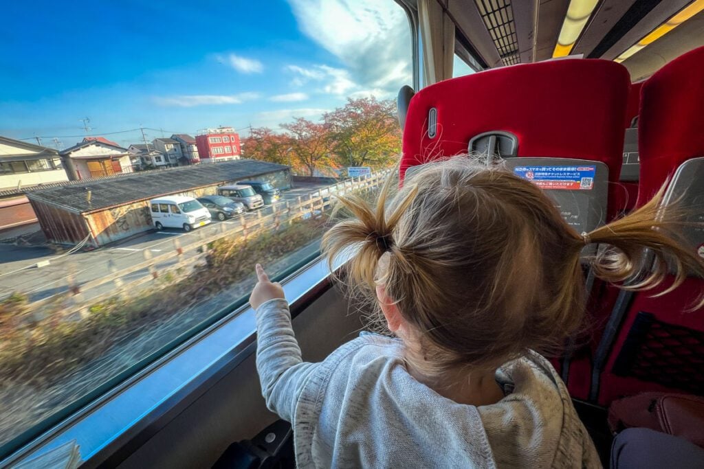 Kyoto to Nara train Japan