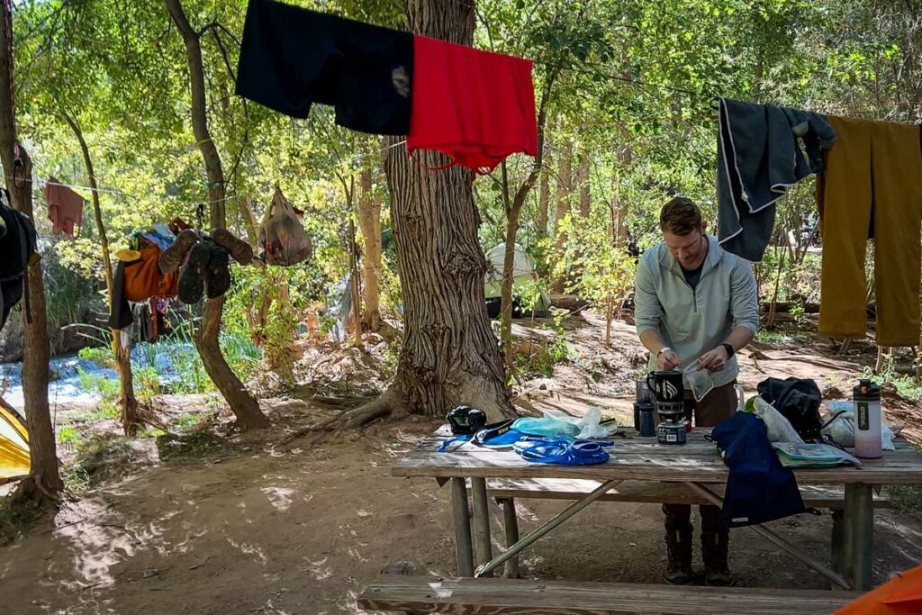 Havasu Falls campground Havasupai Arizona