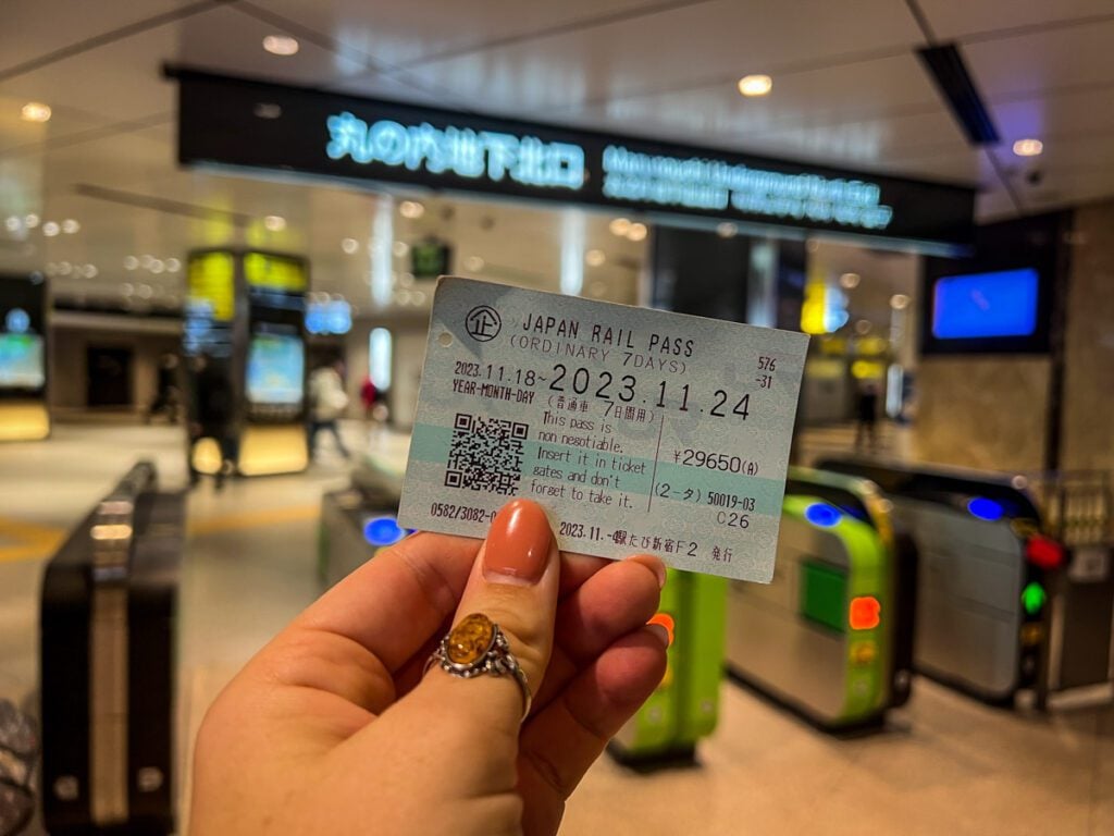 Japan Rail Pass Train Station Turnstile