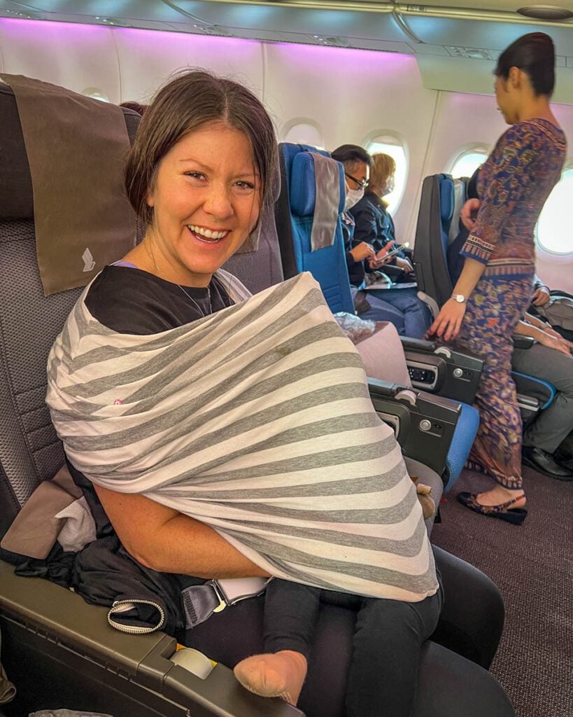 Nursing cover Japan airplane