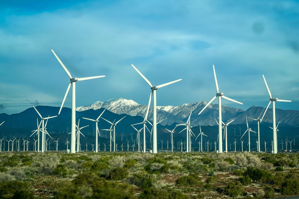 Sunset windmills Palm Springs