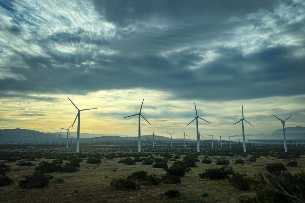 Sunset windmills Palm Springs