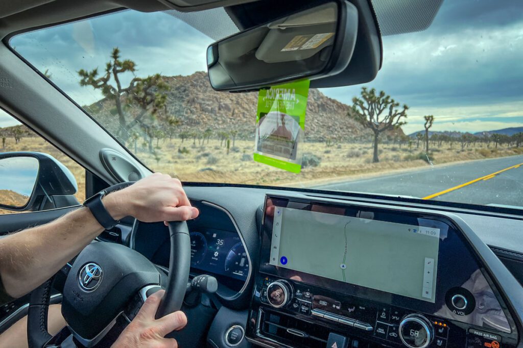 Driving to Joshua Tree National Park