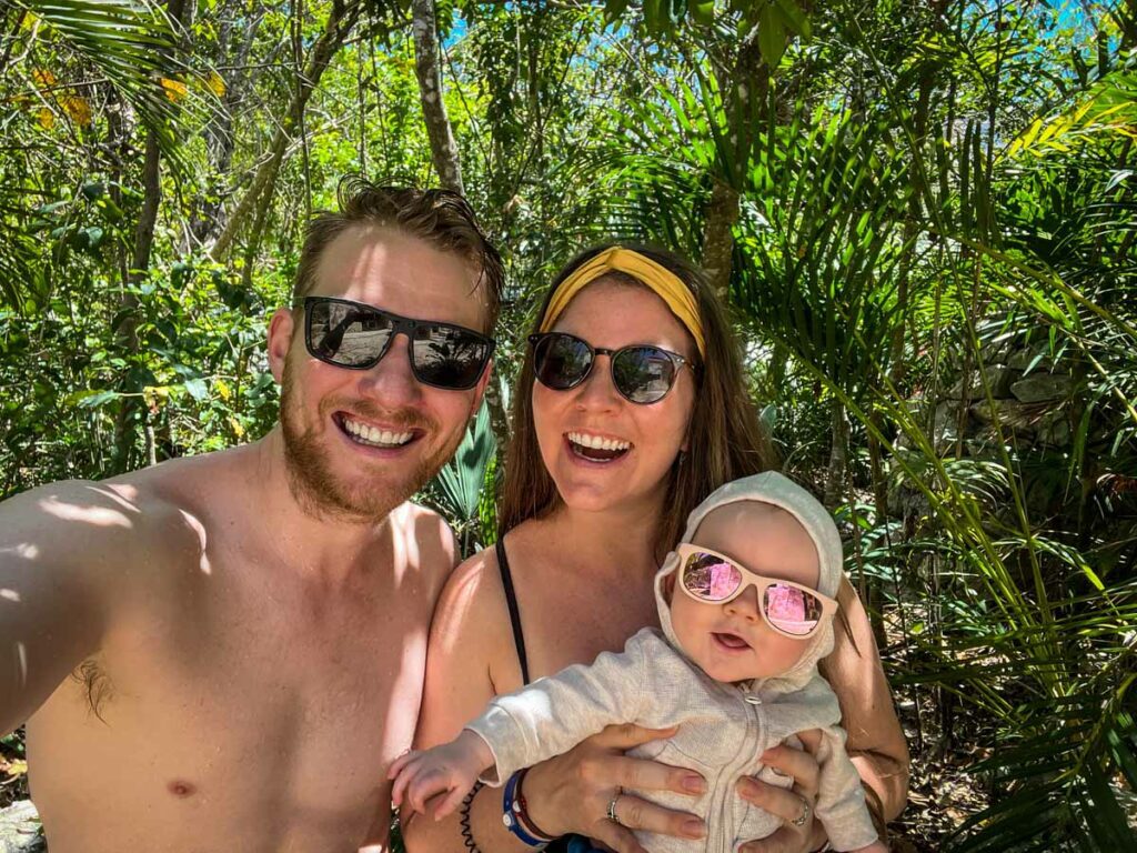 Cenote Jungle with baby Mexico