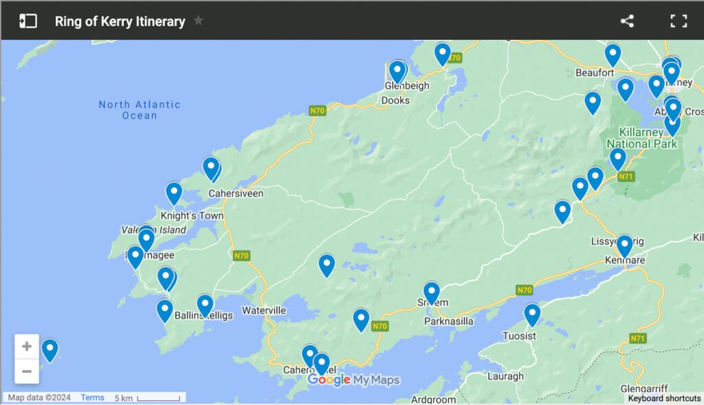 Ring of Kerry Map