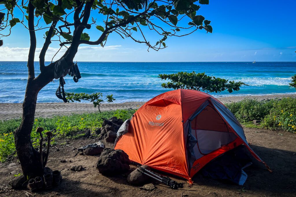 Tent camping in Hawaii