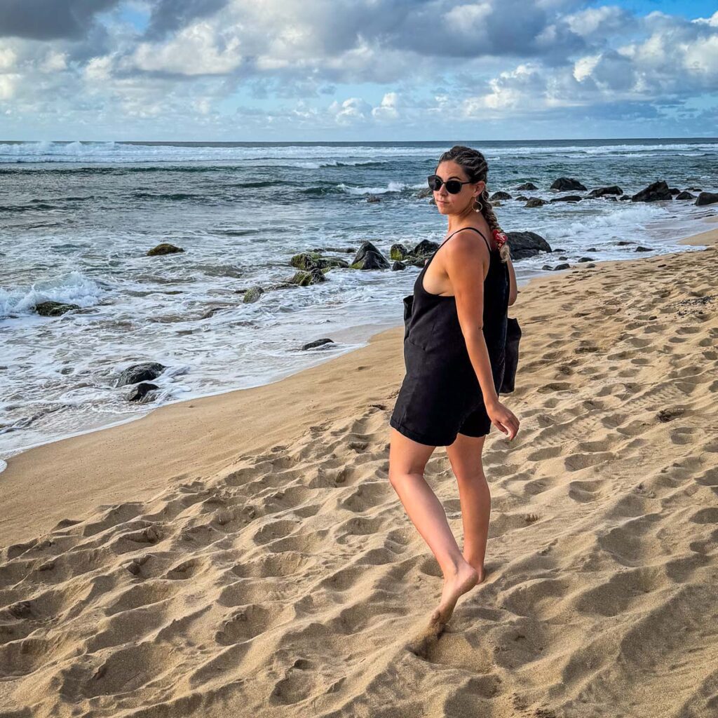 Rachel on the beach