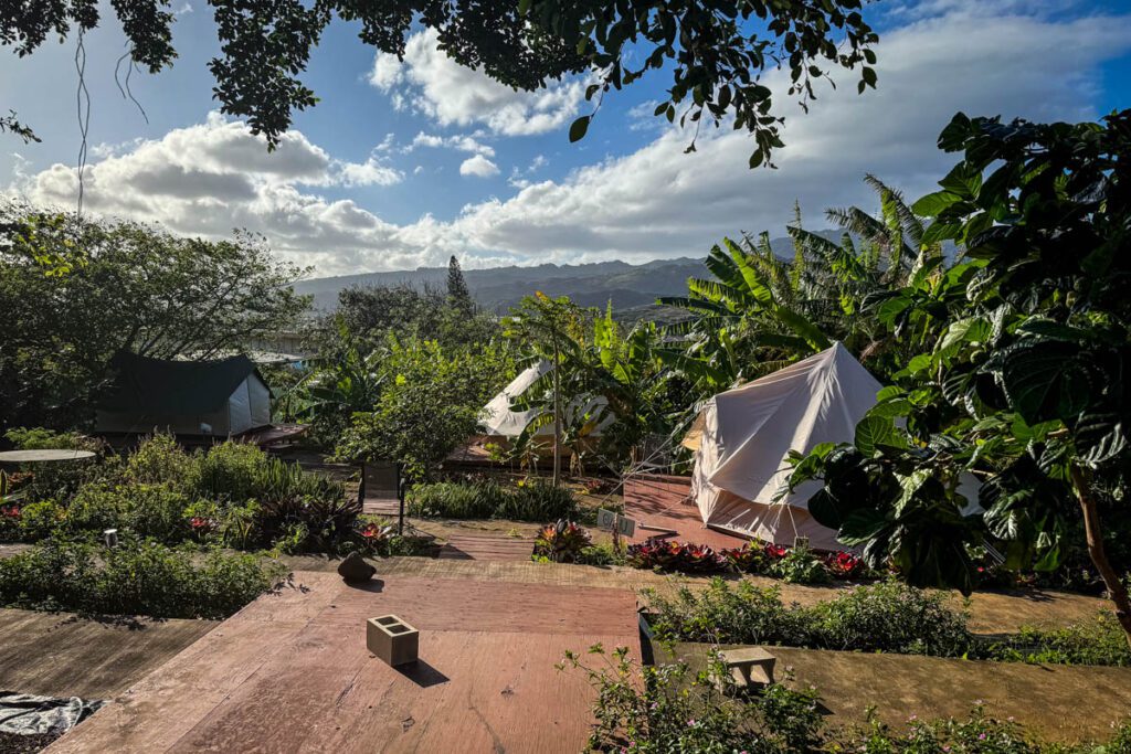 Sun Farms hawaii private campsite