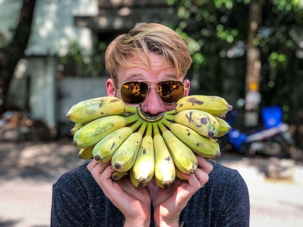 Ben and Banana Bunch smile