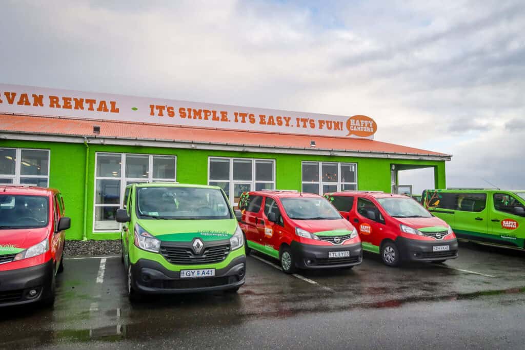 Happy Campers Iceland vehicle selection