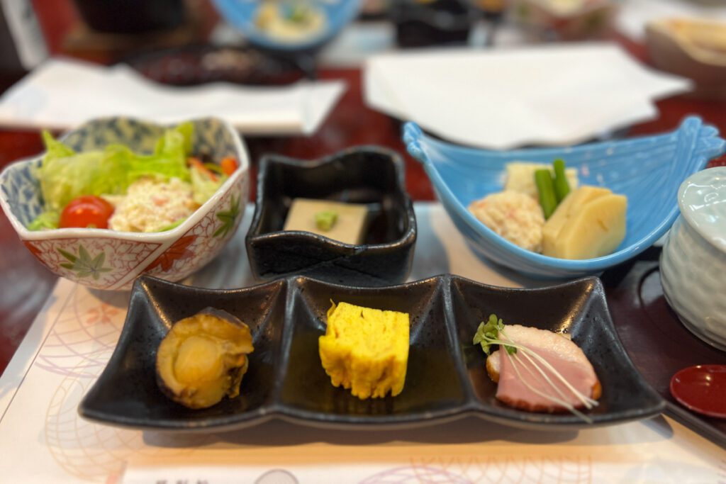 Food on the Tokyo dinner cruise Japan