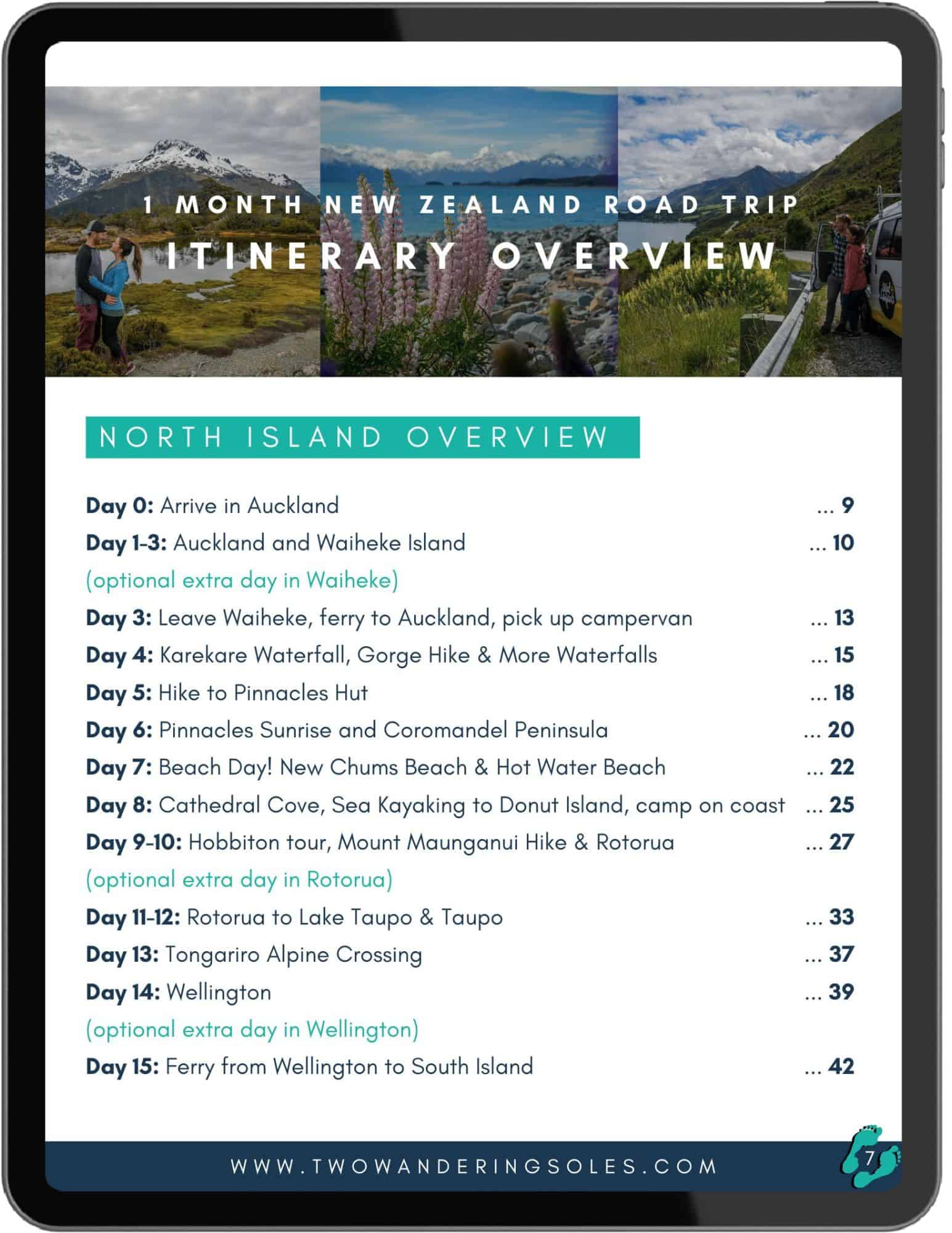 new zealand caravan itinerary