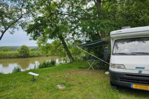 Camping at La Croix du Vieux Pont France (Veerle and Koen)