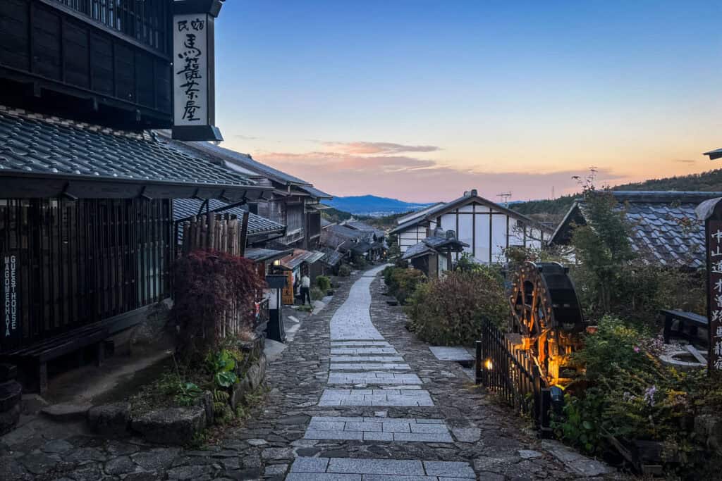 Magome Japan sunset Nakasendo Trail