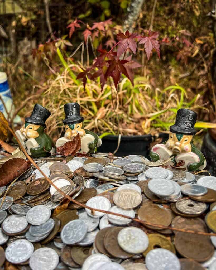 Owaki's Garden Nakasendo Trail Japan coins