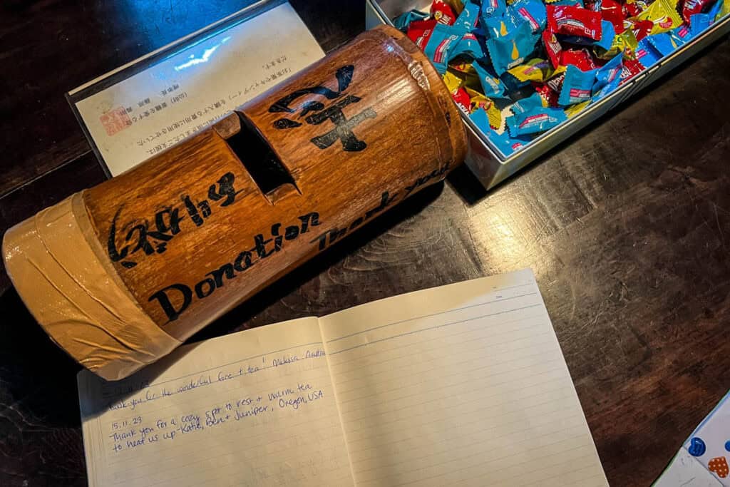 Teahouse Nakasendo Trail Japan candy