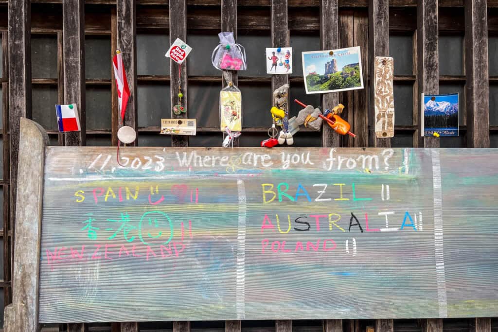 Teahouse Nakasendo Trail Japan chalkboard