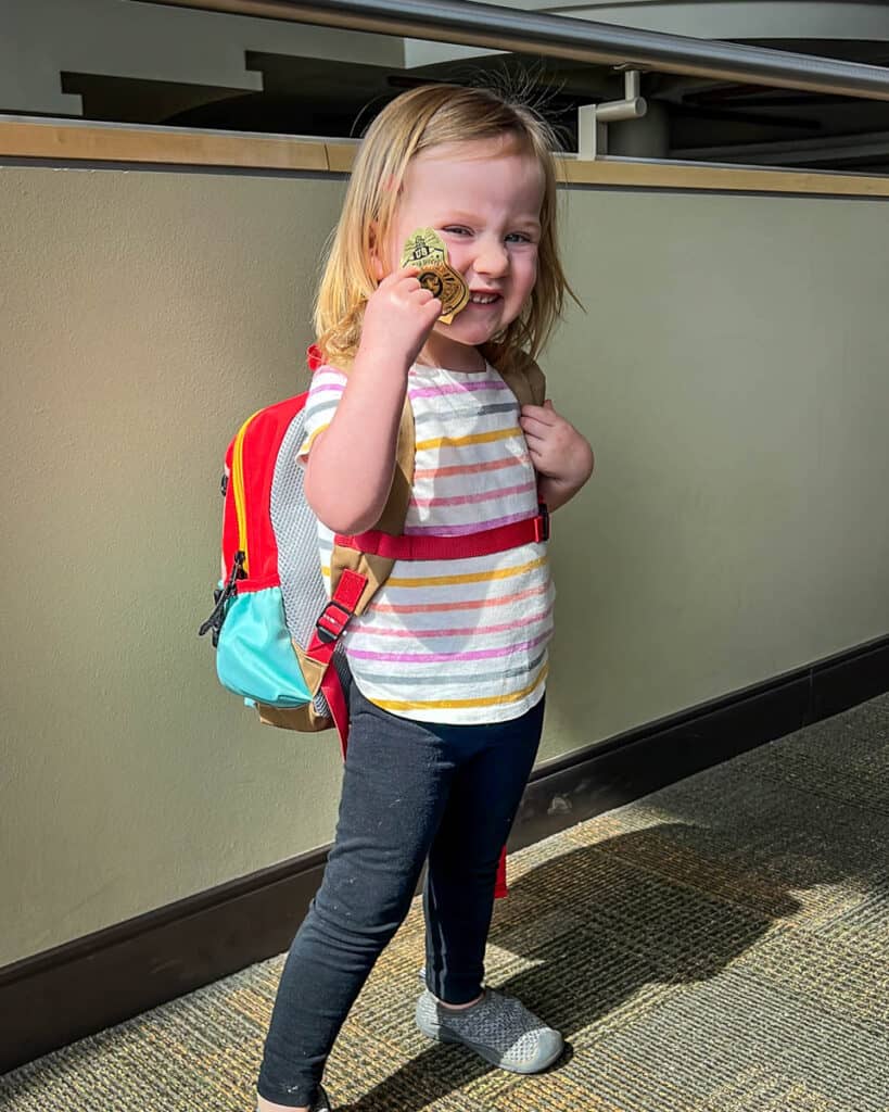 Toddler backpack airport