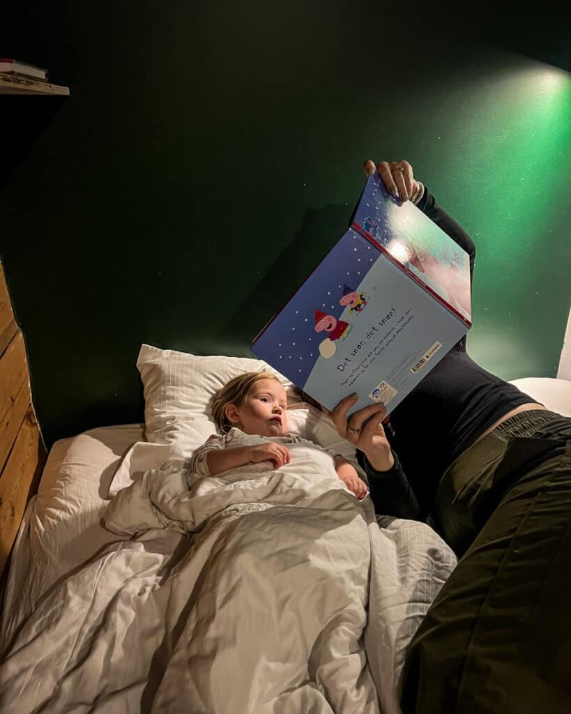 toddler Airbnb Norway bedtime