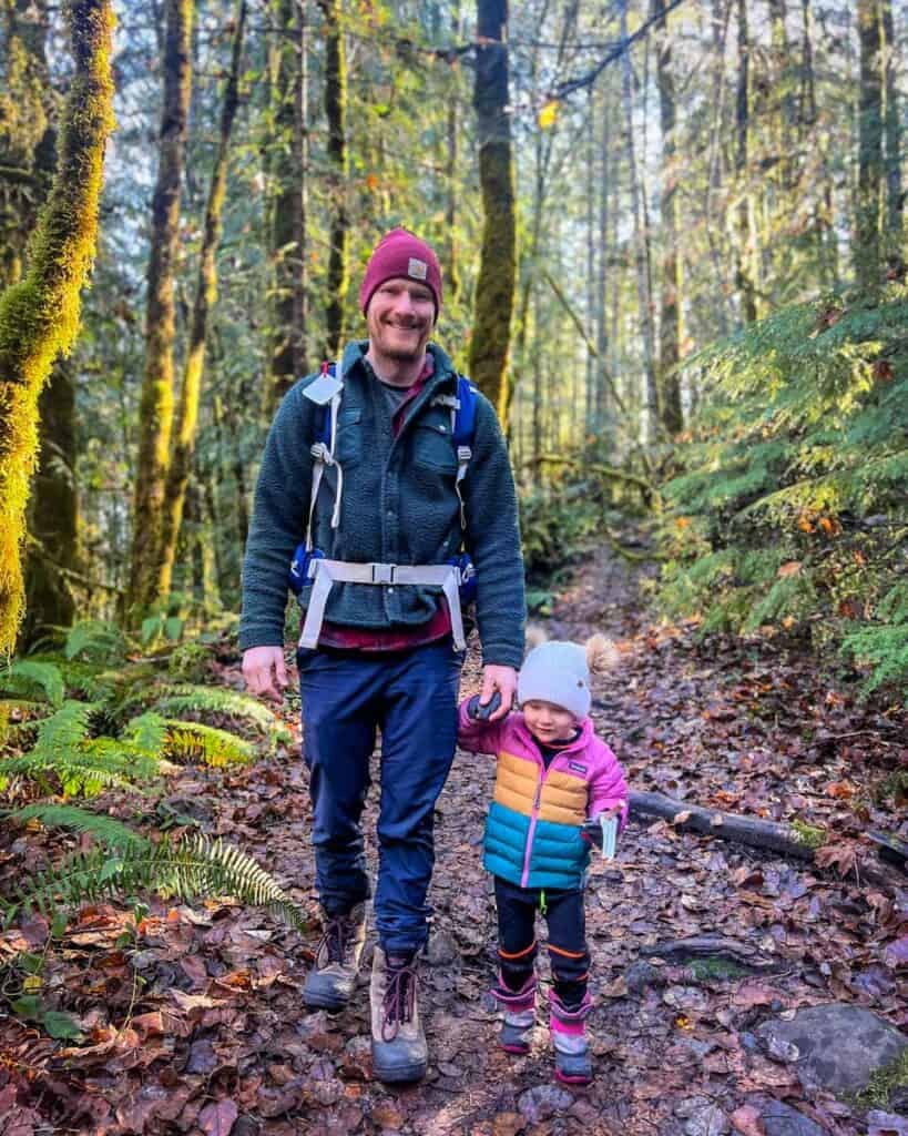 Hiking with a toddler walking