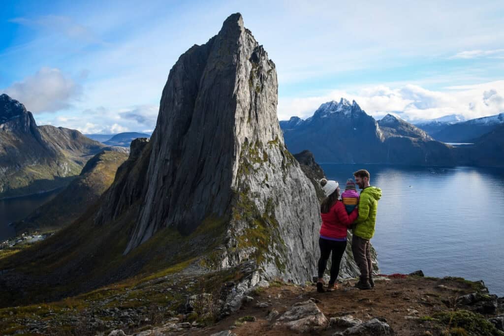 Senja Norway hiking with a toddler