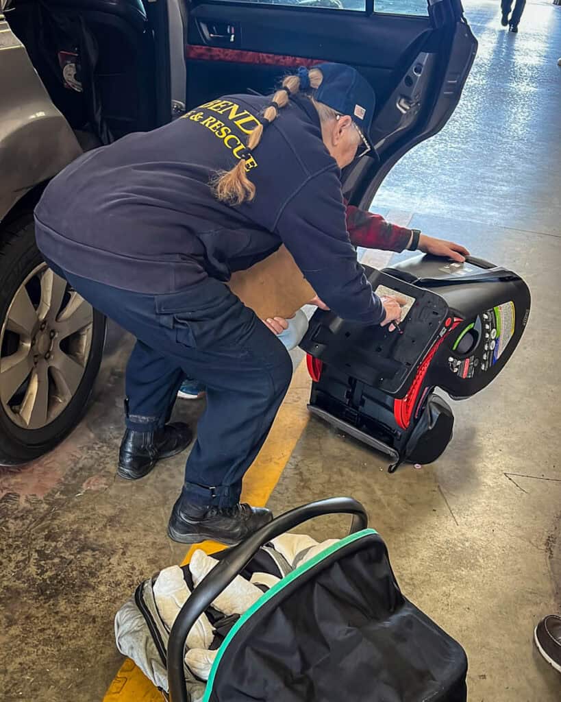 Certified car seat safety check