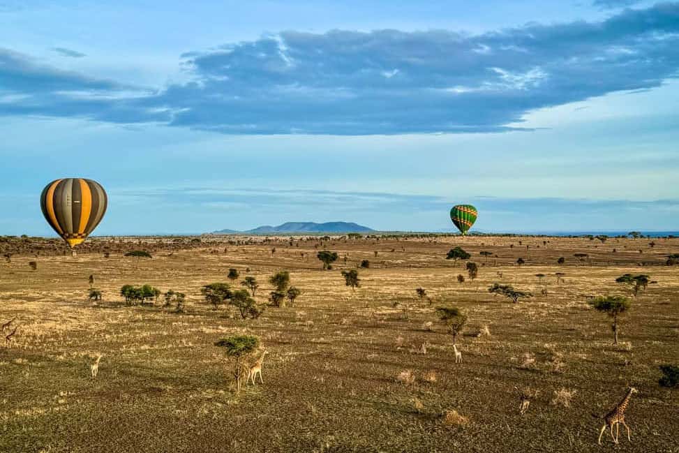 Serengeti Hot Air Balloon ride Tanzania safari