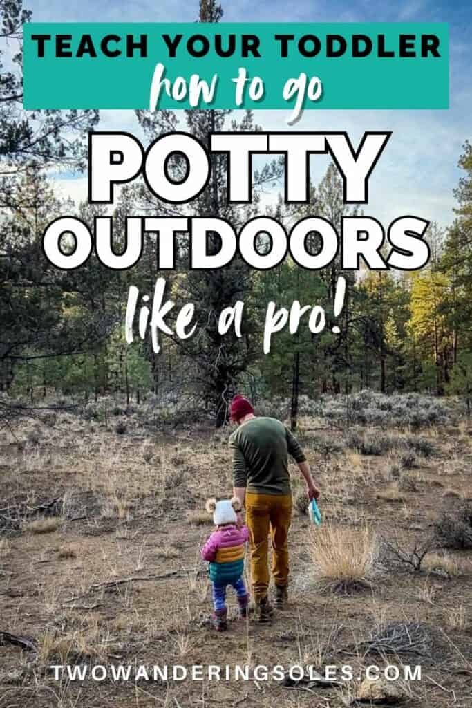 Bathroom outside hiking with a toddler (Pin B)