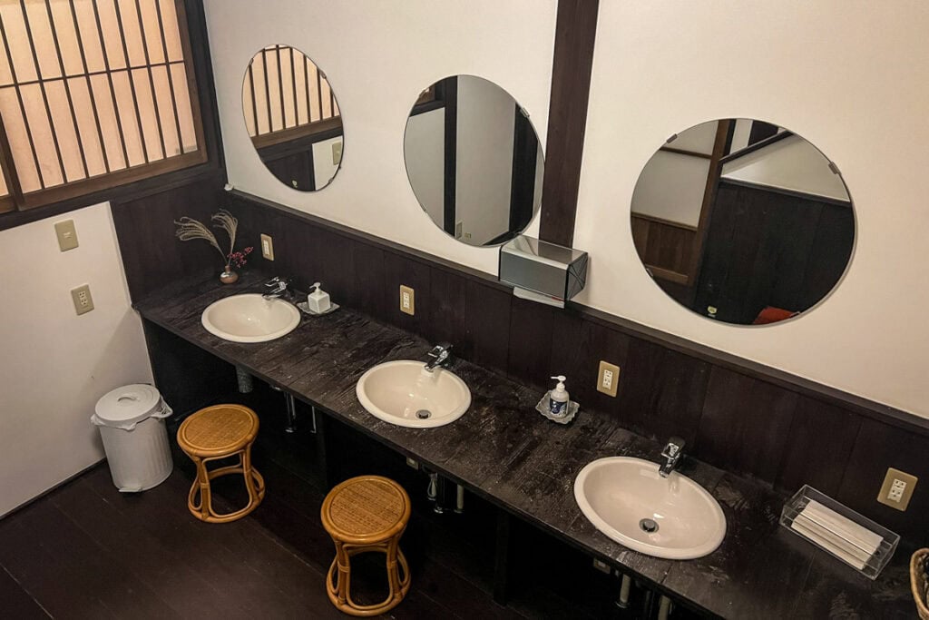 Onsen changing room Tanekura Inn Hotel Takayama Japan