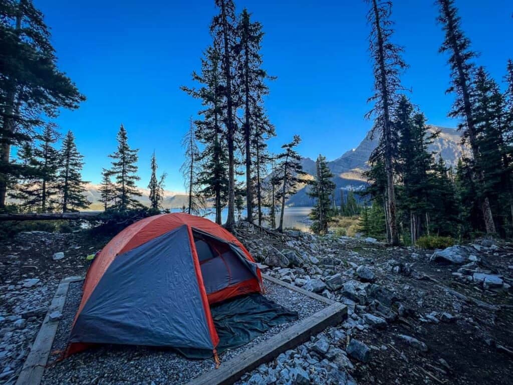 Camping at The Point campground in Kananaskis Alberta Canada