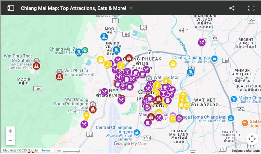 Chiang Mai Thailand custom Map