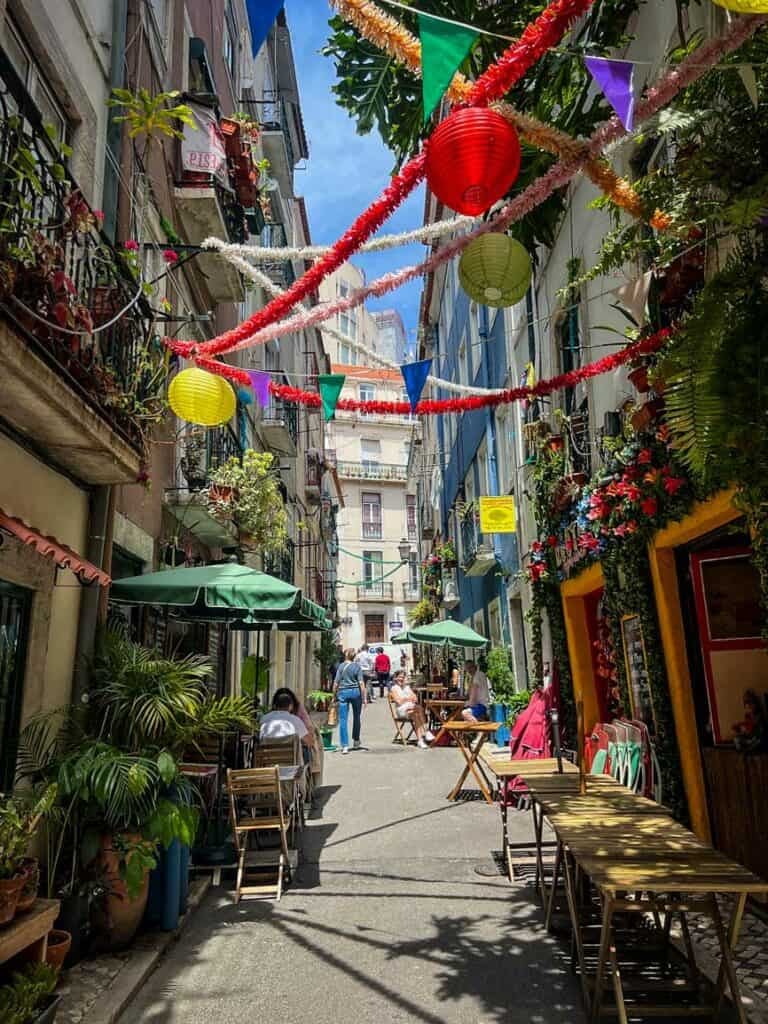 Green Street in Lisbon