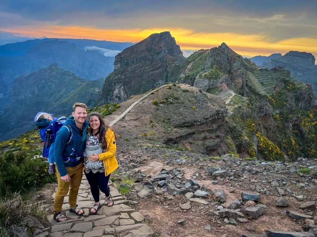 Sunset at Pico do Arieiro in Madeira Portugal