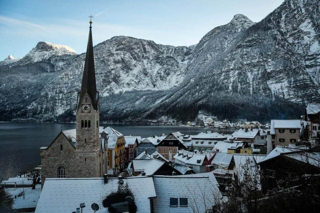 Hallstatt Austria snow