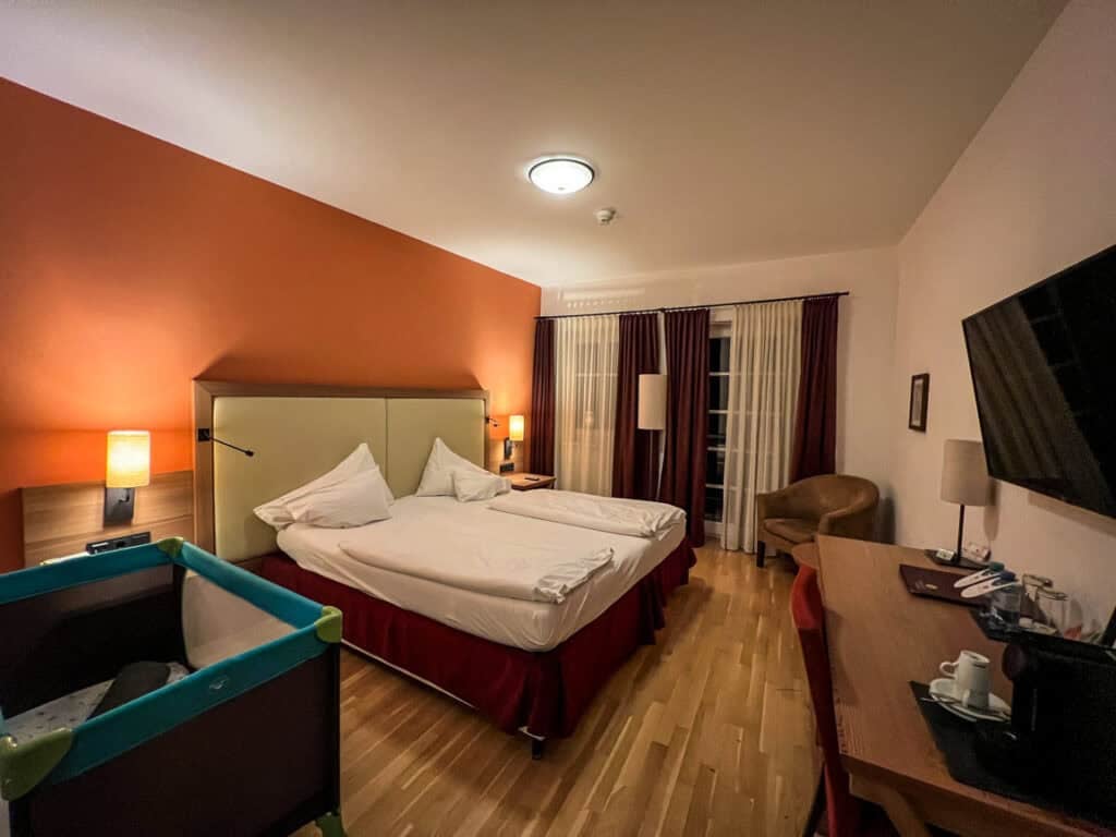 Our room at the Heritage Hotel in Hallstatt, Austria