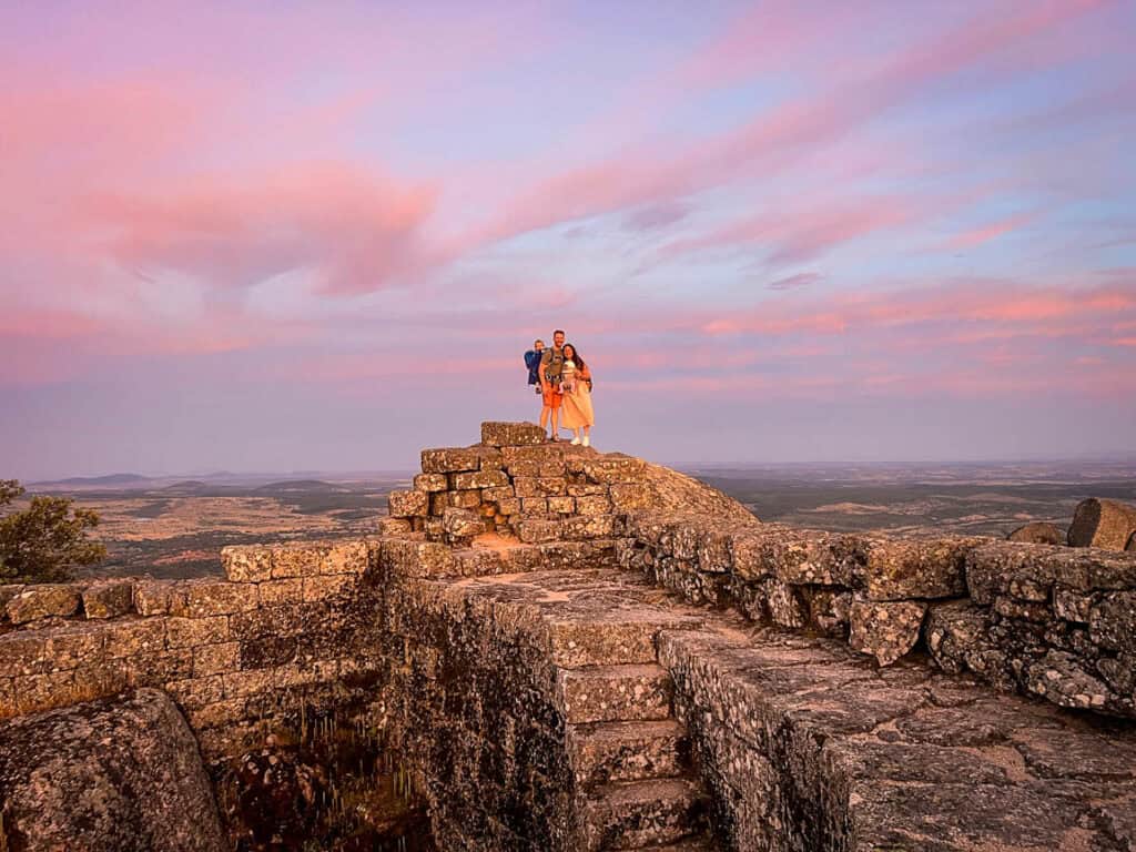 Monsanto Castle at sunset in Portugal