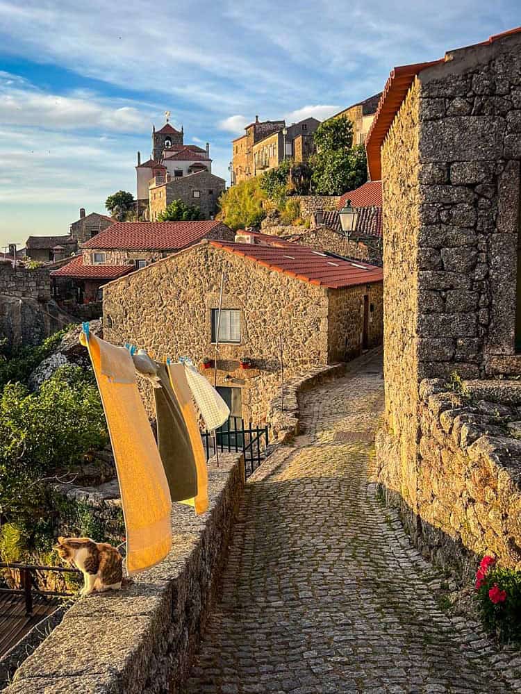 Monsanto Portugal at golden hour