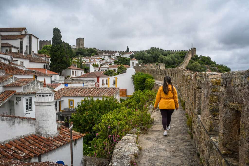 Obidos Portugal city wall