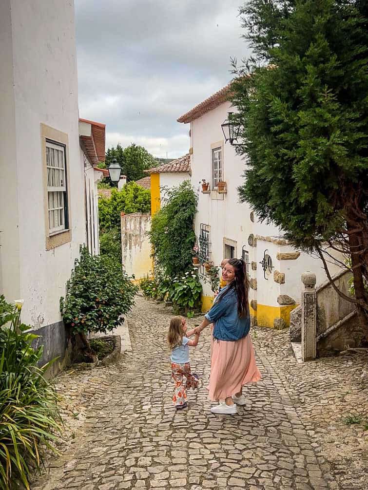 Strolling the streets of Obidos, Portugal 