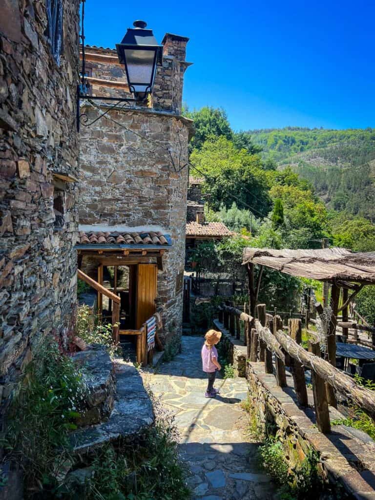 Juniper exploring Talasnal Shale Village