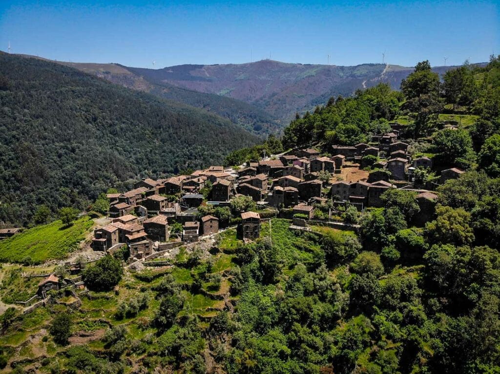 Viewpoint for Talasnal Shale Village, Portugal