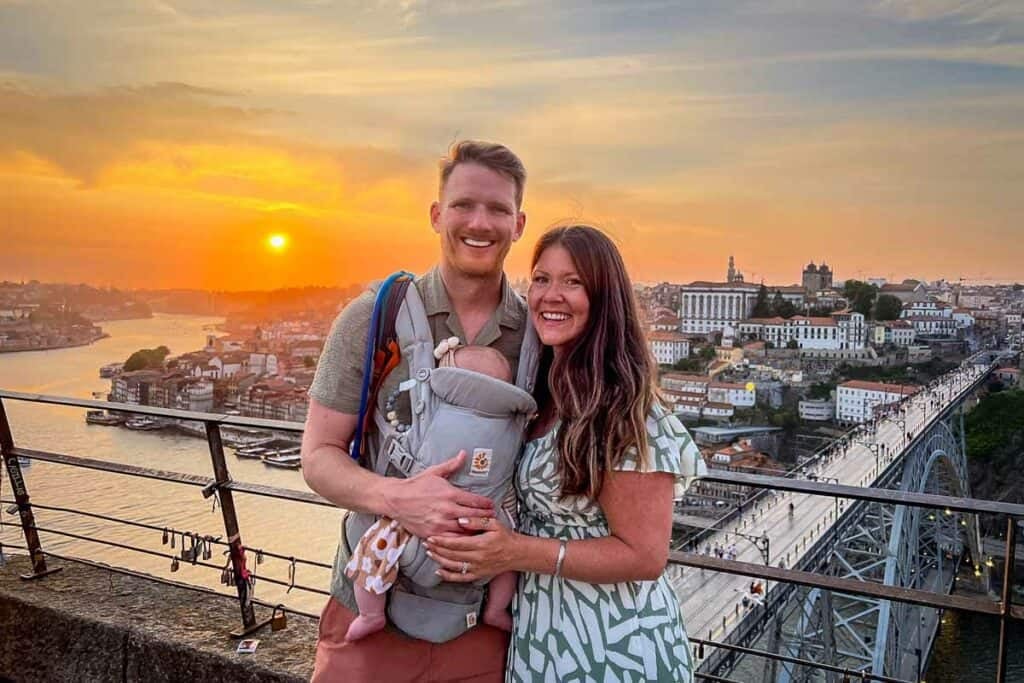Our favorite sunset view of Porto and the Luis I Bridge at Miradouro da Serra do Pilar