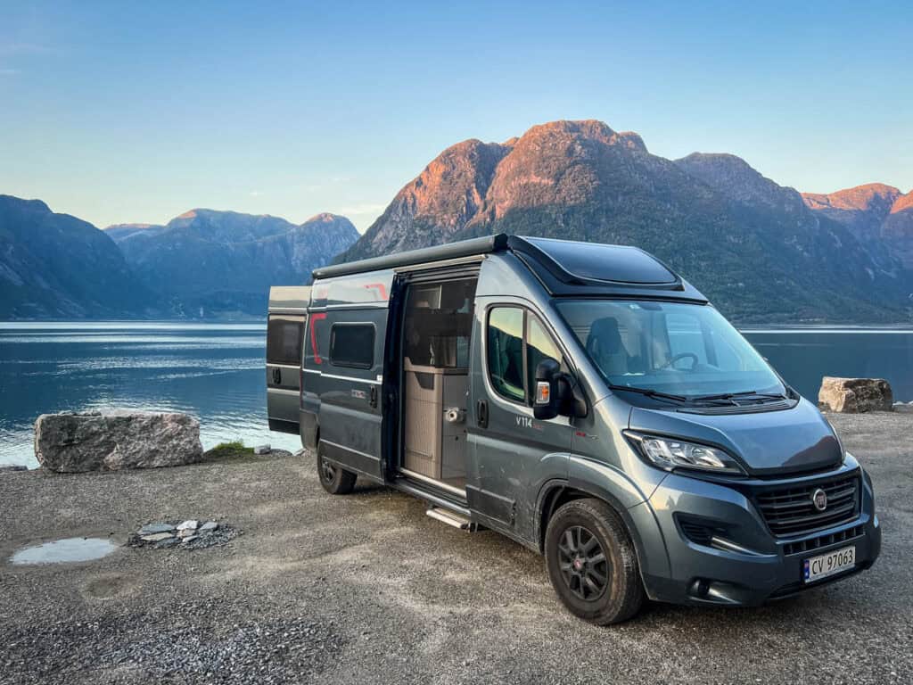Campervan Norway rental fjord