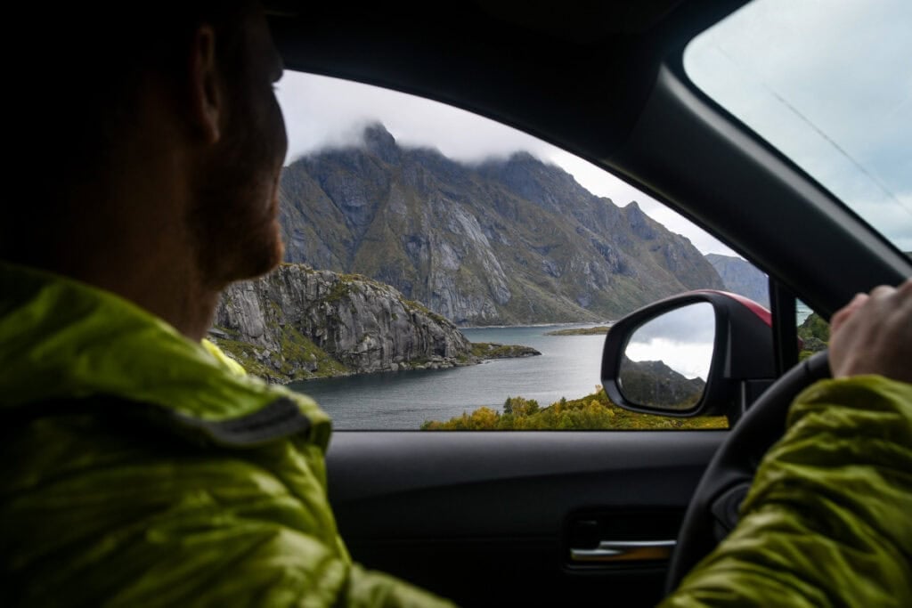 Driving in Norway scenery