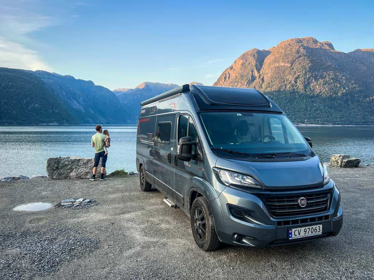 Fjord camping Norway campervan