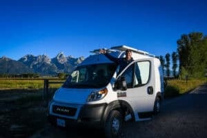 Campervan vanlife in Grand Teton National Park